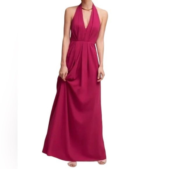 Jill Stuart Dresses & Skirts - Elegant Pink Halter Maxi Dress